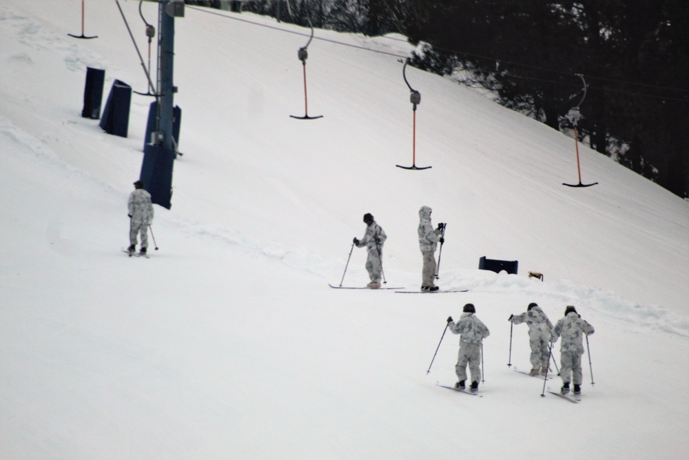 Cold-Weather Operations Course 18-03 students learn to ski during training at Fort McCoy