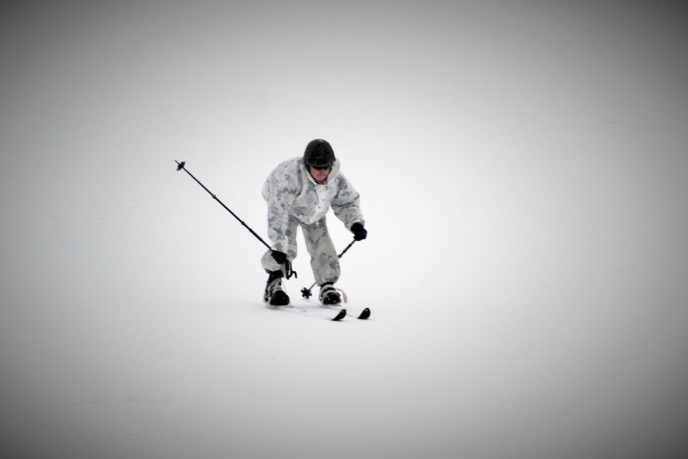 Cold-Weather Operations Course 18-03 students learn to ski during training at Fort McCoy