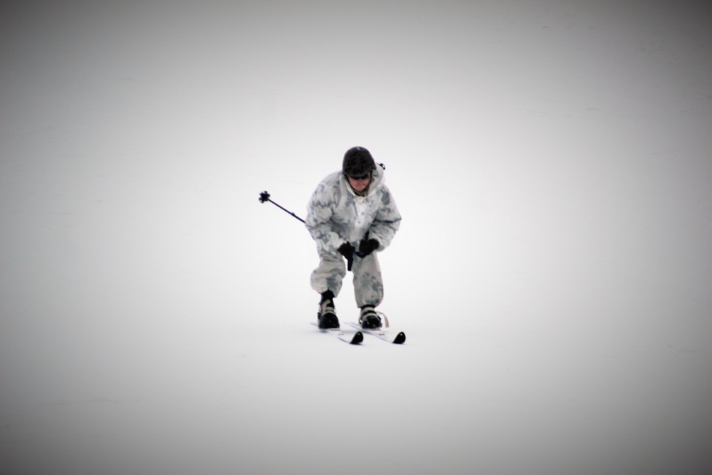 Cold-Weather Operations Course 18-03 students learn to ski during training at Fort McCoy