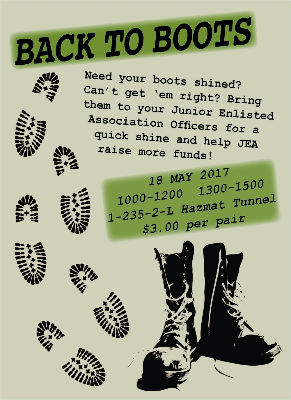 JEA Boot Shine Fundraiser