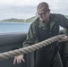 USS Bonhomme Richard conducts sea and anchor detail as it departs Okinawa