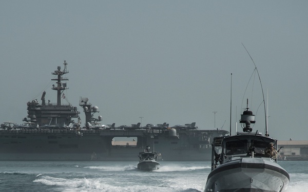 USS Theodore Roosevelt visits in Bahrain