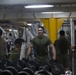 Marines utilize the gym aboard USS Bonhomme Richard