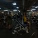 Marines utilize the gym aboard USS Bonhomme Richard