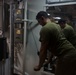 Marines utilize the gym aboard USS Bonhomme Richard