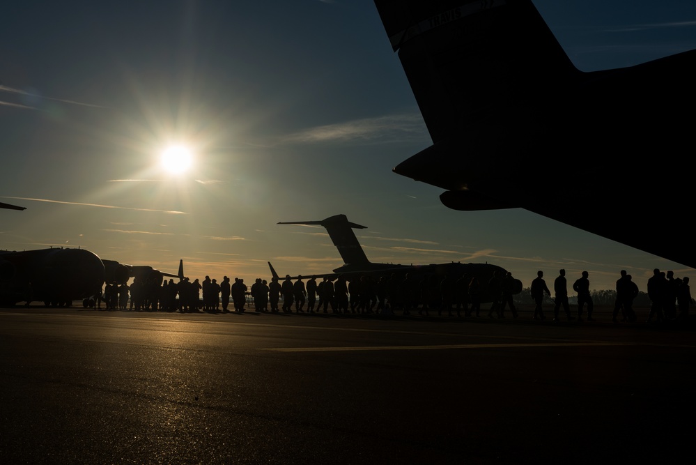 Travis participates in readiness exercise