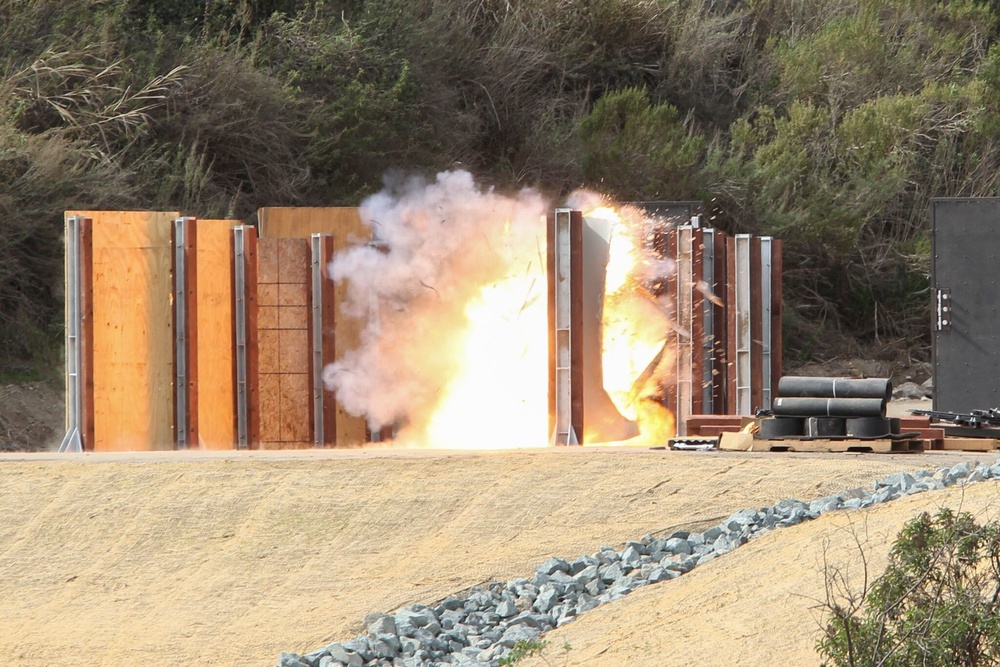 Camp Pendleton hosts Naval Surface Warfare Center Corona for explosive breach testing