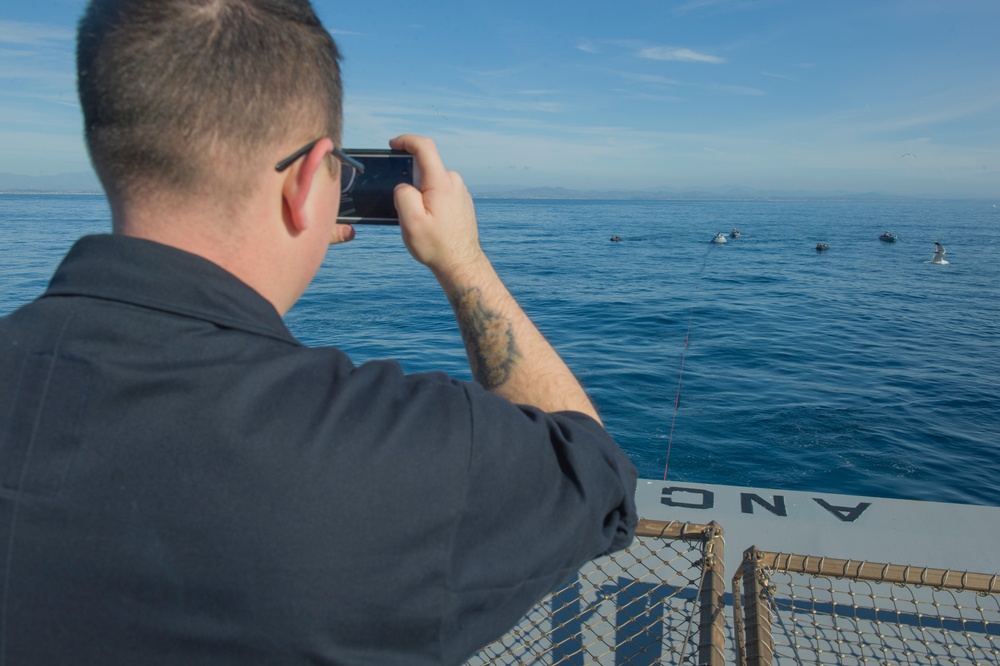 USS Anchorage (LPD 23) Supports NASA's Orion Spacecraft Recovery Test