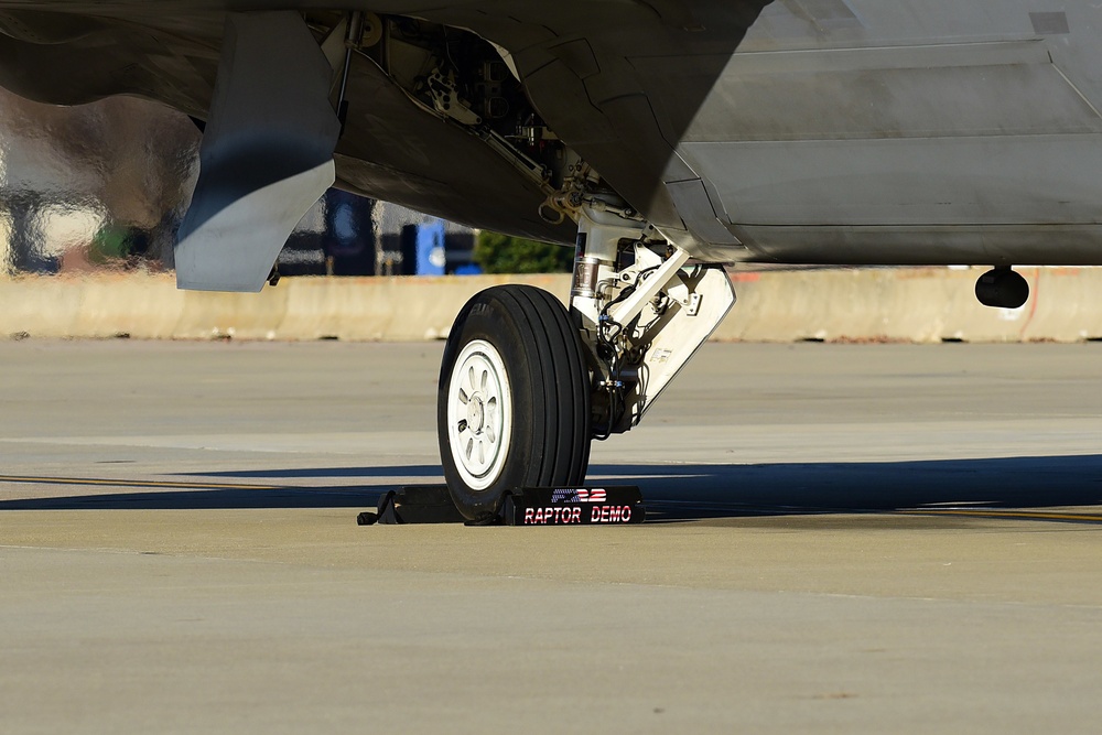 F-22 Raptor performs over SJAFB