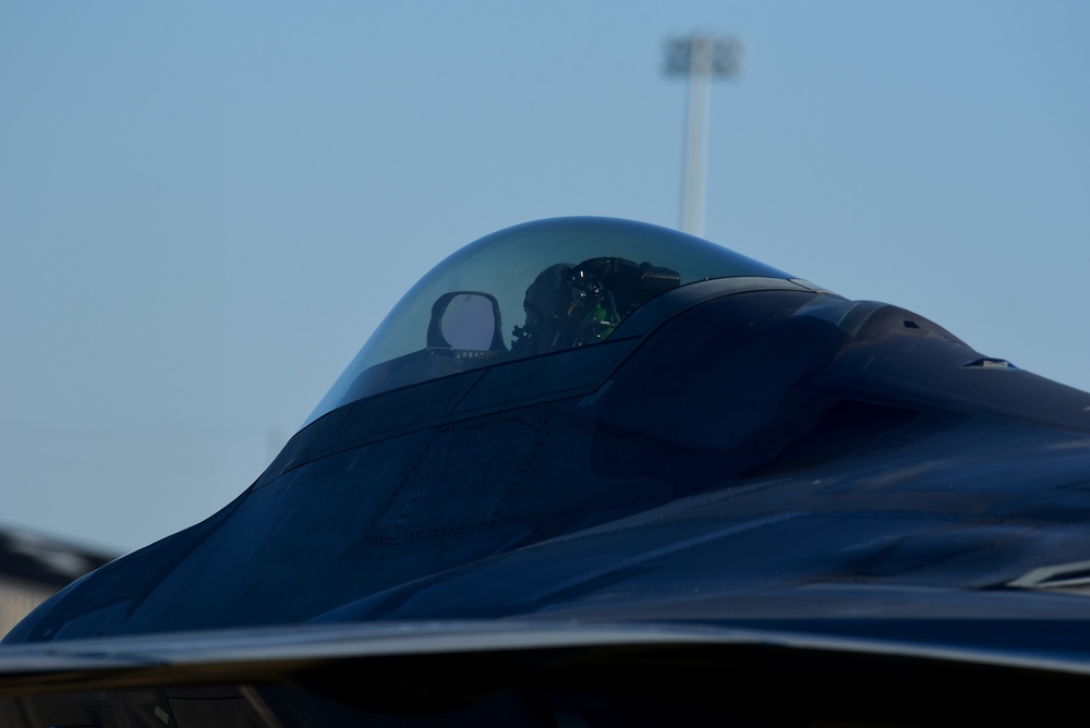 F-22 Raptor performs over SJAFB
