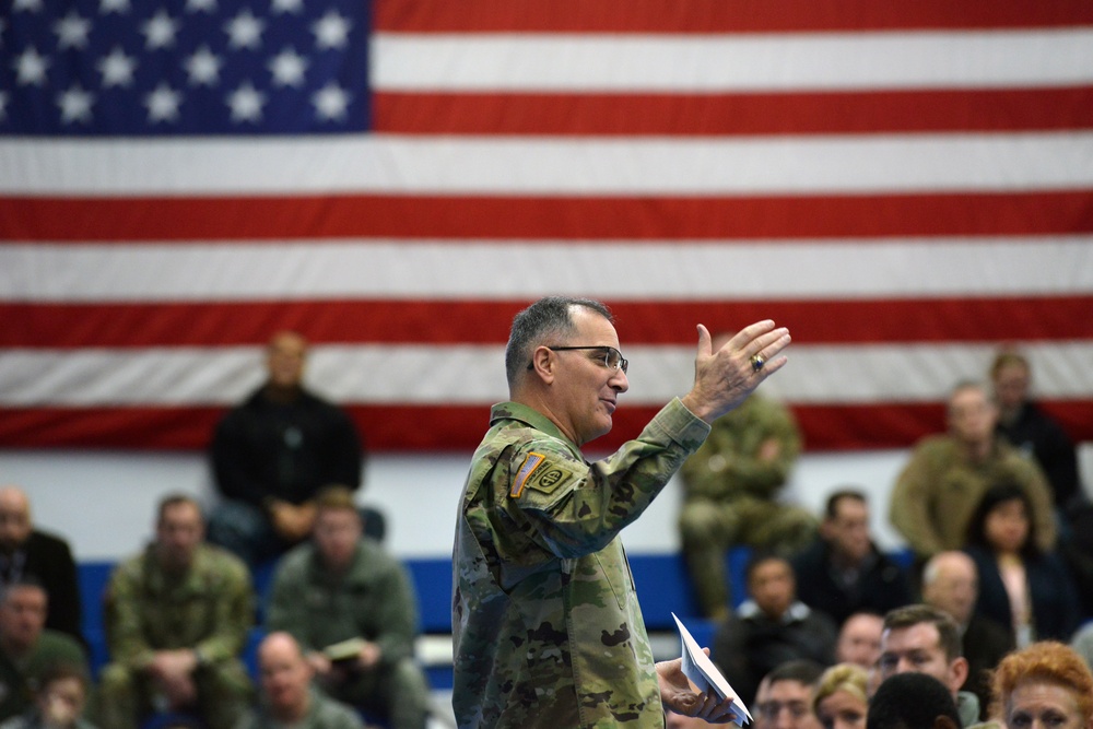 Gen. Scaparrotti Hosts USEUCOM "Town Hall."