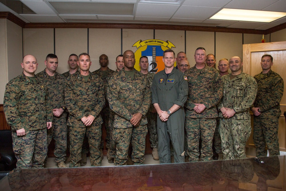 U.S. Navy Admiral Jeffrey W. Hughes visits Camp Lejeune