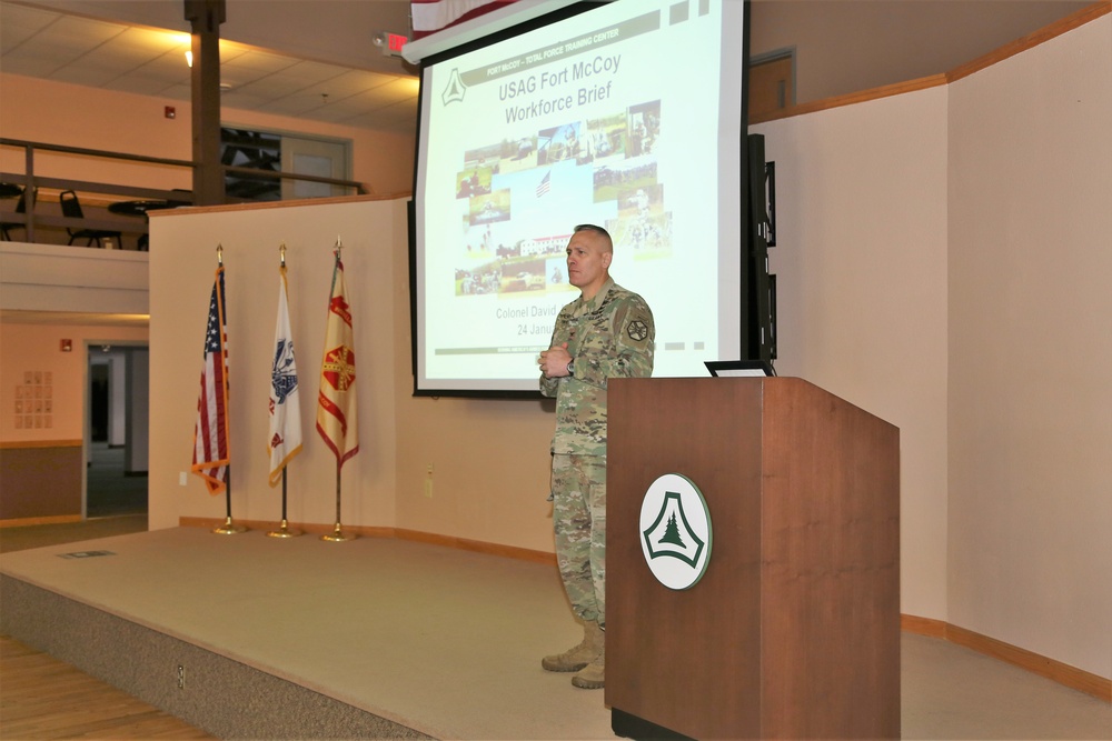 Garrison commander highlights installation’s way ahead to Fort McCoy workforce during annual briefing
