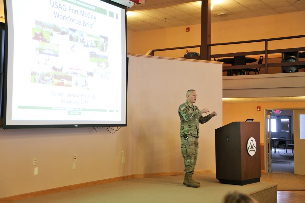 Garrison commander highlights installation’s way ahead to Fort McCoy workforce during annual briefing