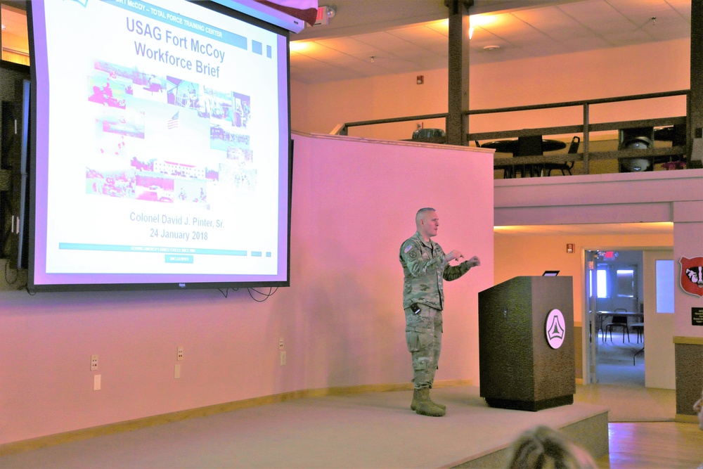 Garrison commander highlights installation’s way ahead to Fort McCoy workforce during annual briefing
