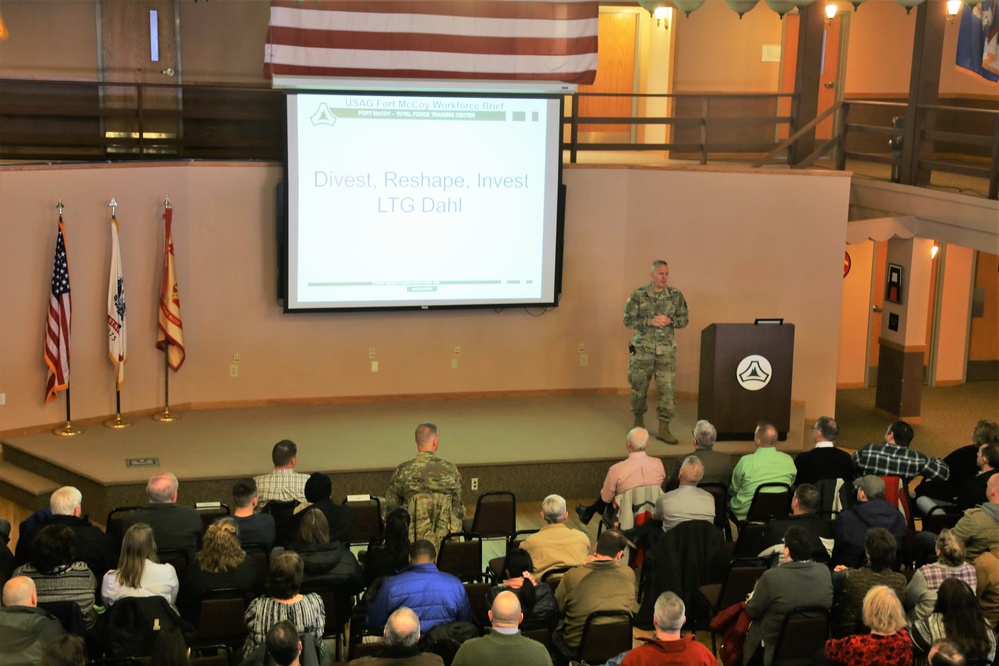 Garrison commander highlights installation’s way ahead to Fort McCoy workforce during annual briefing