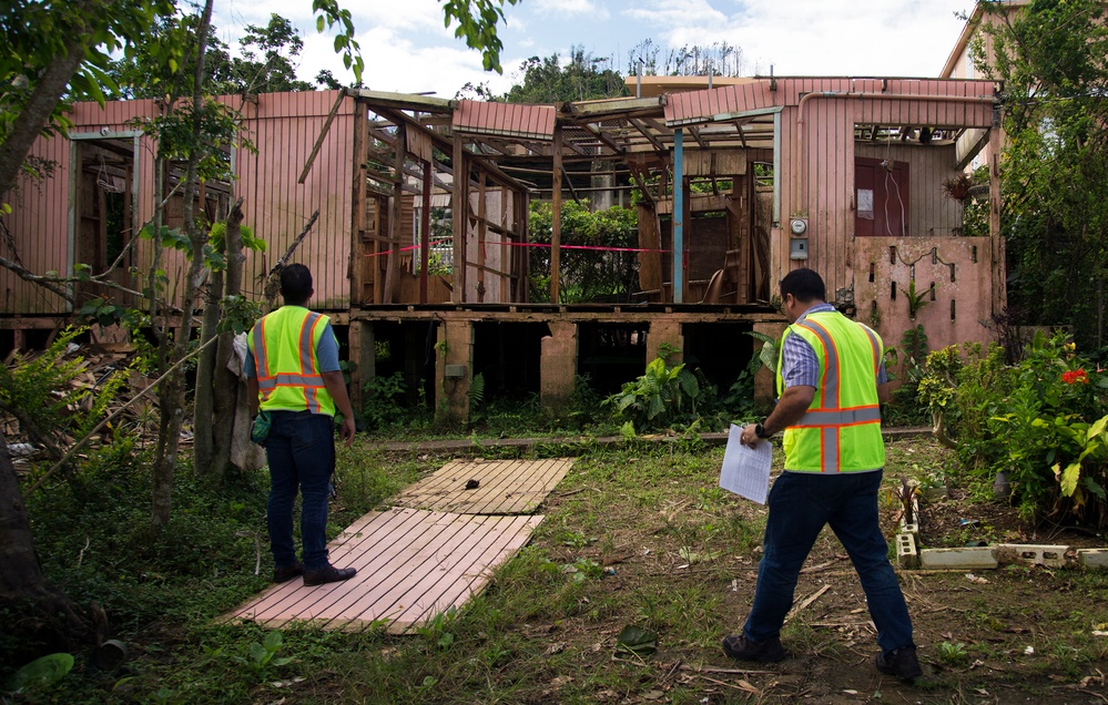 Hazard Mitigation Staff Collect Data in Aibonito