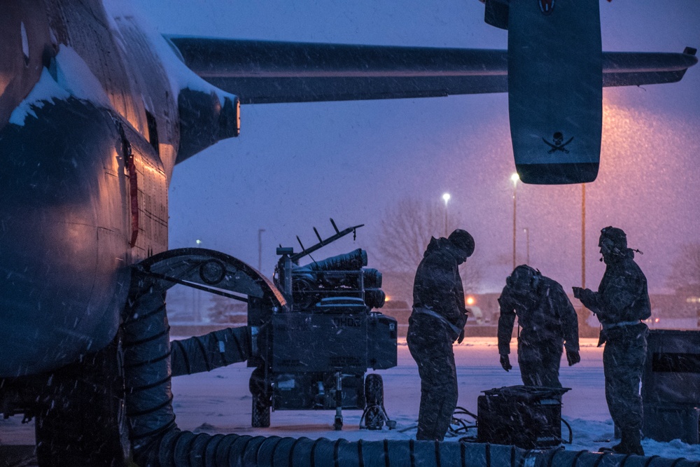 Ohio Air Guard maintainers brave the storm