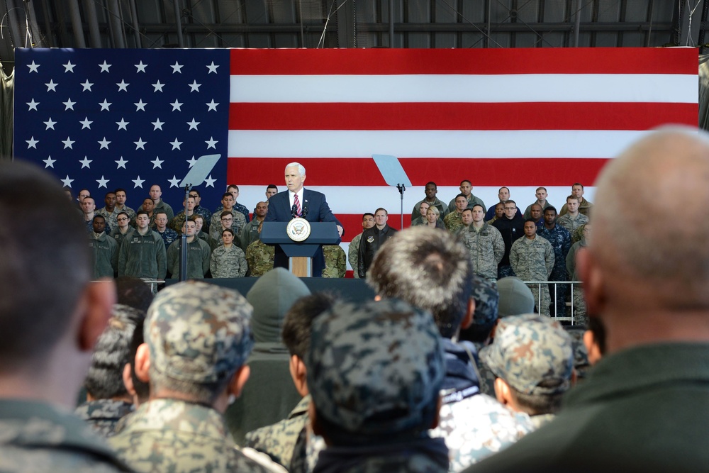 Vice President Michael Pence Visits Yokota Air Base