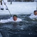 Norwegian and U.S. generals and sergeants major conduct an ice-breaking drill