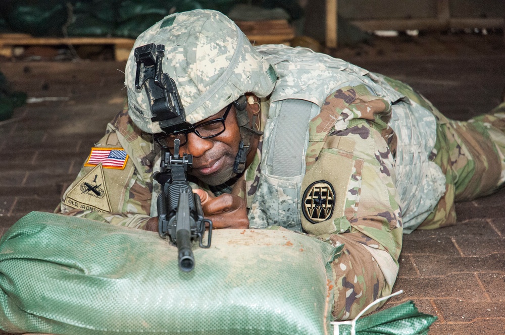 18th Military Police Brigade practice shooting