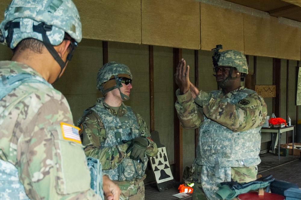 18th Military Police Brigade practice shooting