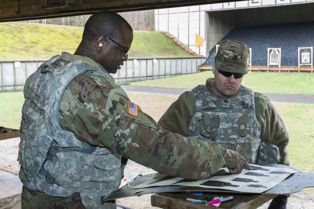 18th Military Police Brigade practice shooting