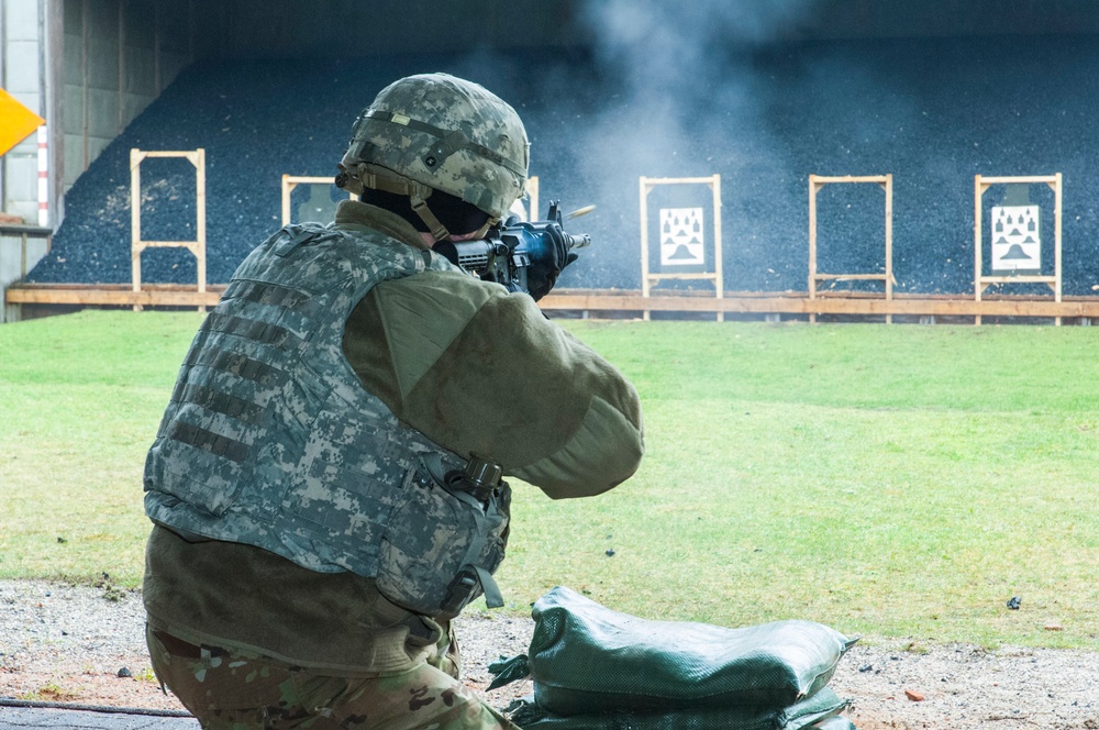 18th Military Police Brigade practice shooting
