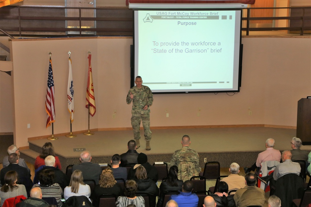 Garrison commander highlights installation’s way ahead to Fort McCoy workforce during annual briefing