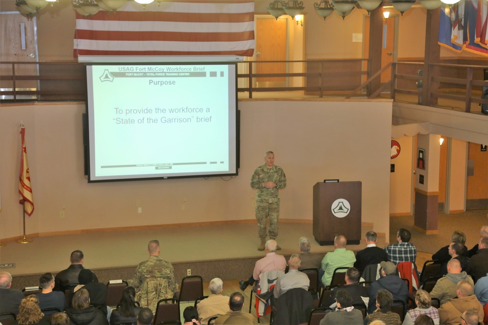 Garrison commander highlights installation’s way ahead to Fort McCoy workforce during annual briefing