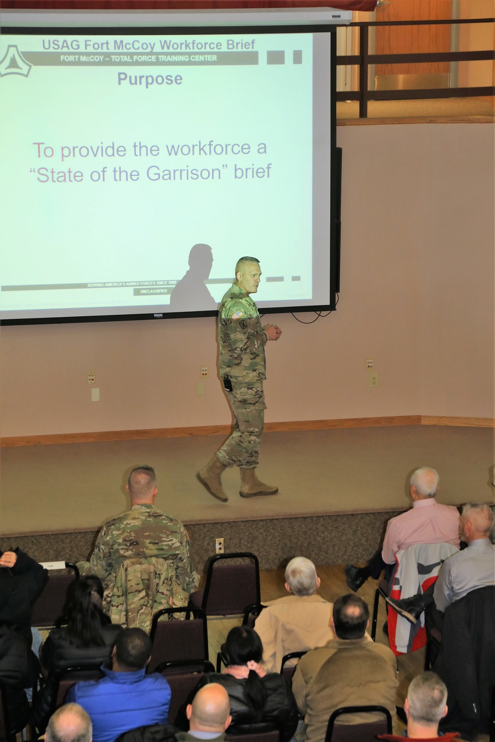 Garrison commander highlights installation’s way ahead to Fort McCoy workforce during annual briefing