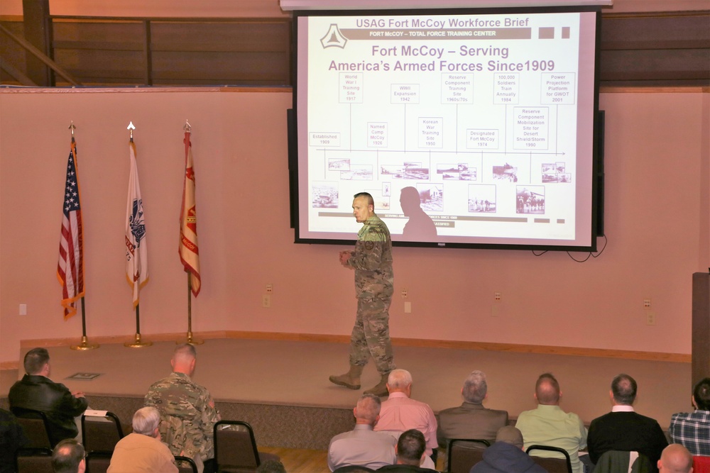 Garrison commander highlights installation’s way ahead to Fort McCoy workforce during annual briefing