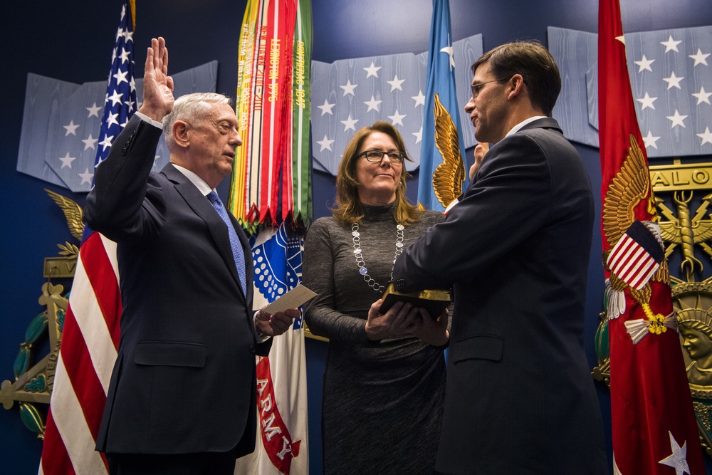 Secretary of Defense swears in 23rd Secretary of the Army