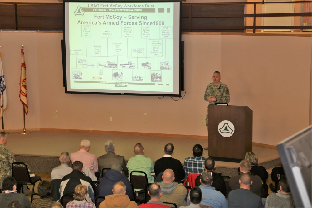 Garrison commander highlights installation’s way ahead to Fort McCoy workforce during annual briefing