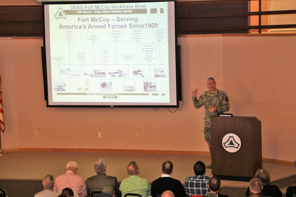 Garrison commander highlights installation’s way ahead to Fort McCoy workforce during annual briefing