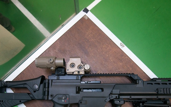 SSD and German troops fire with HK G36K A4 rifle