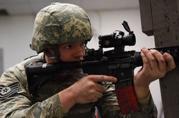 Combat arms help Airmen sharpen sights on readiness