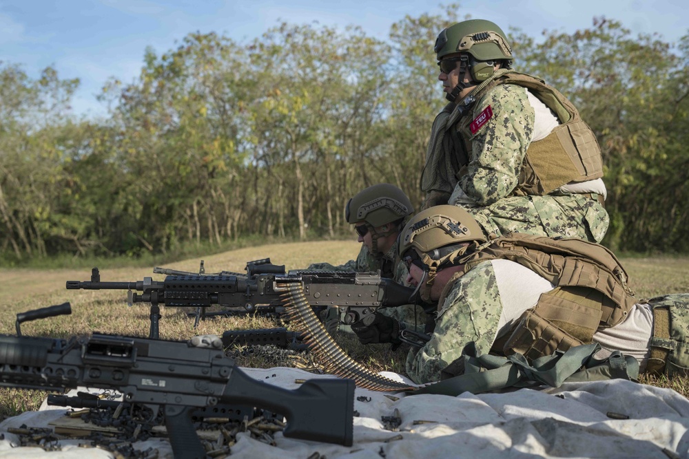 CRG-1, Det. Guam Sailors Fire M240B Machine Gun