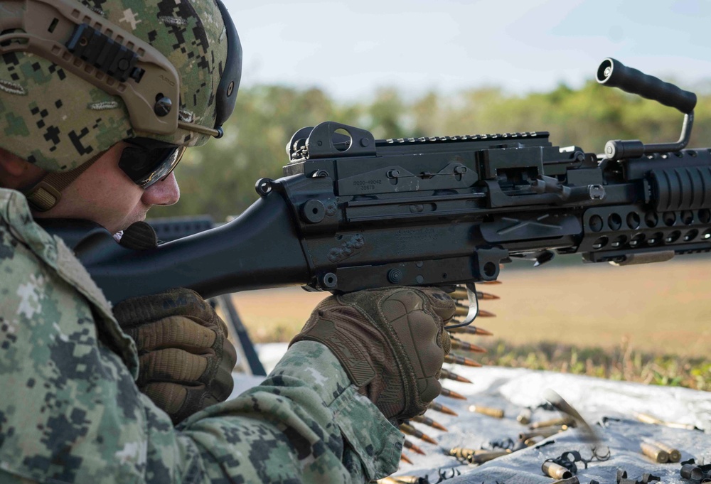 CRG-1, Det. Guam Sailors Fire M240B Machine Gun