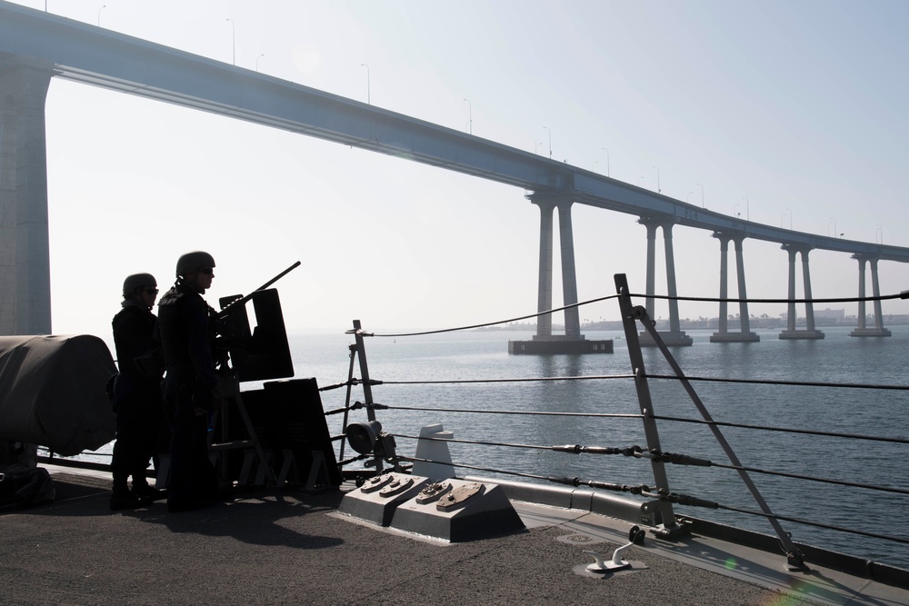 USS Dewey departs San Diego for deployment