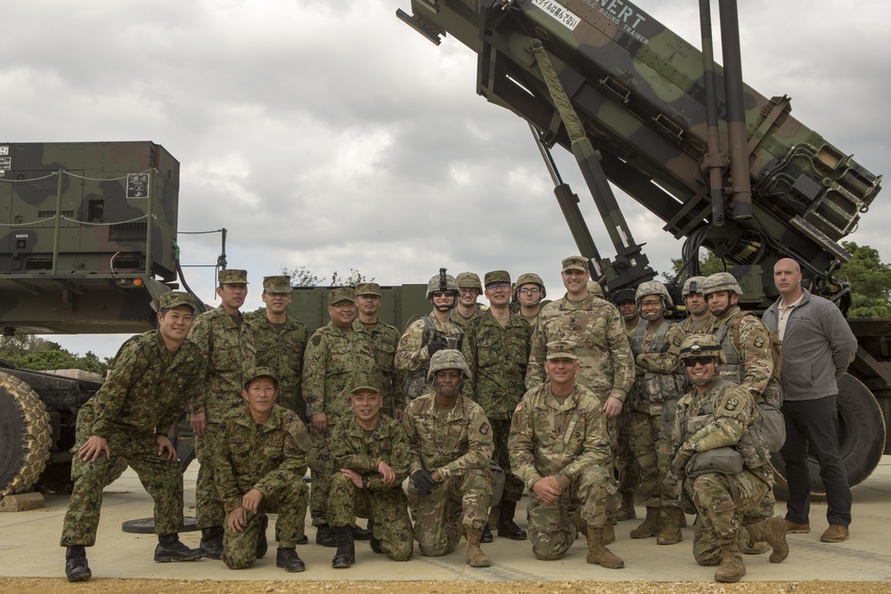 Soldiers with 1-1 ADA host a tour for JGSDF leadership on MCAS Futenma