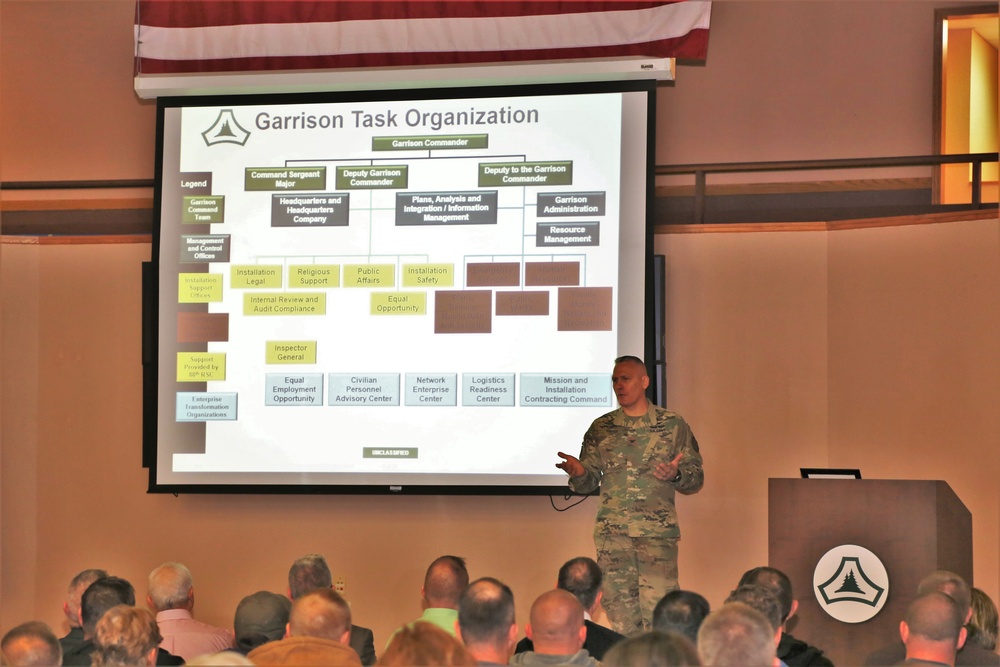 Garrison commander highlights installation’s way ahead to Fort McCoy workforce during annual briefing