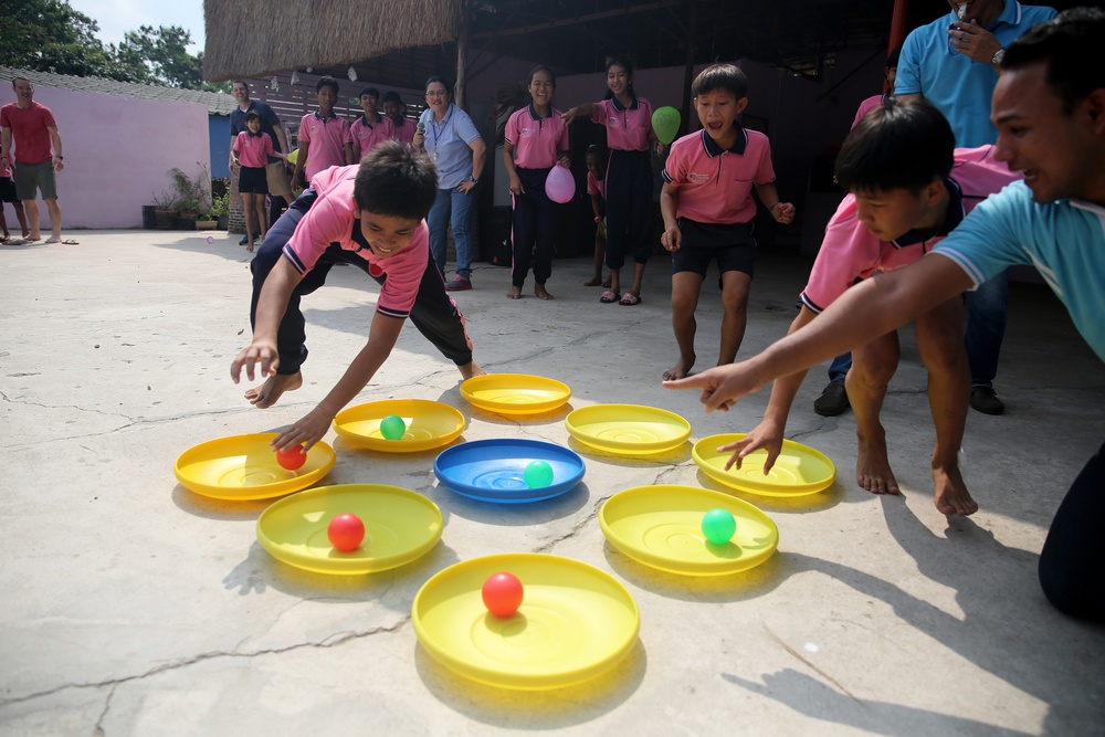 Military Sealift Command ‘Drops-In’ Thai Kids Center During Cobra Gold 2018