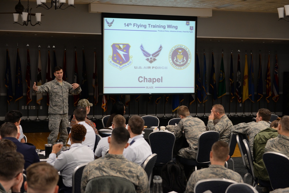 New Team BLAZE members learn about Columbus AFB