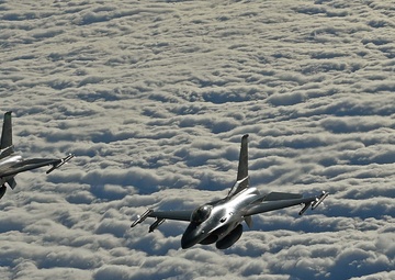 KC-135 Refuels F-16s during Theater Security Package