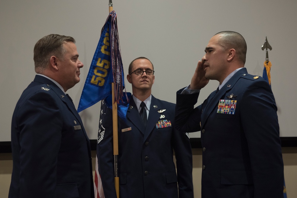 505th Communications Squadron change of command