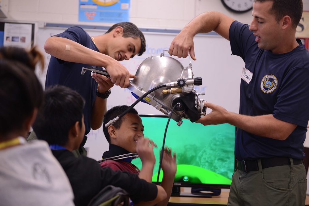 Coast Guard attends Career Day at Waipahu Intermediate School