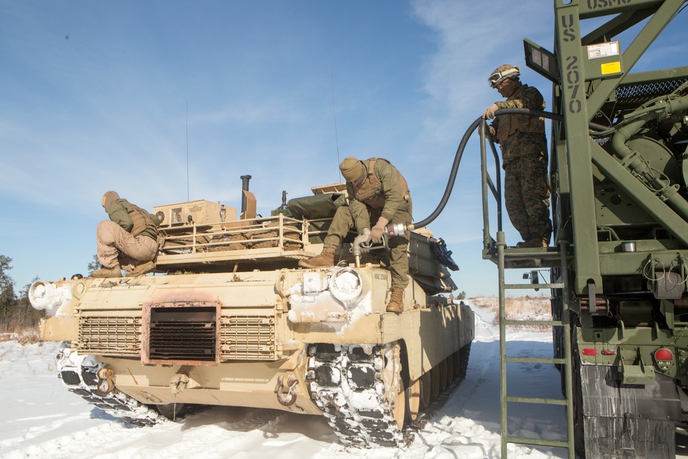 Fox Co., 4th Tank Bn. braves the cold during exercise Winter Break 2018