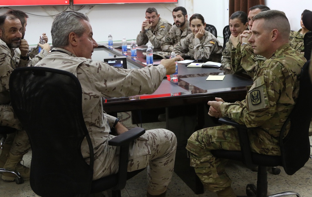 Spanish army visits with 449th CAB