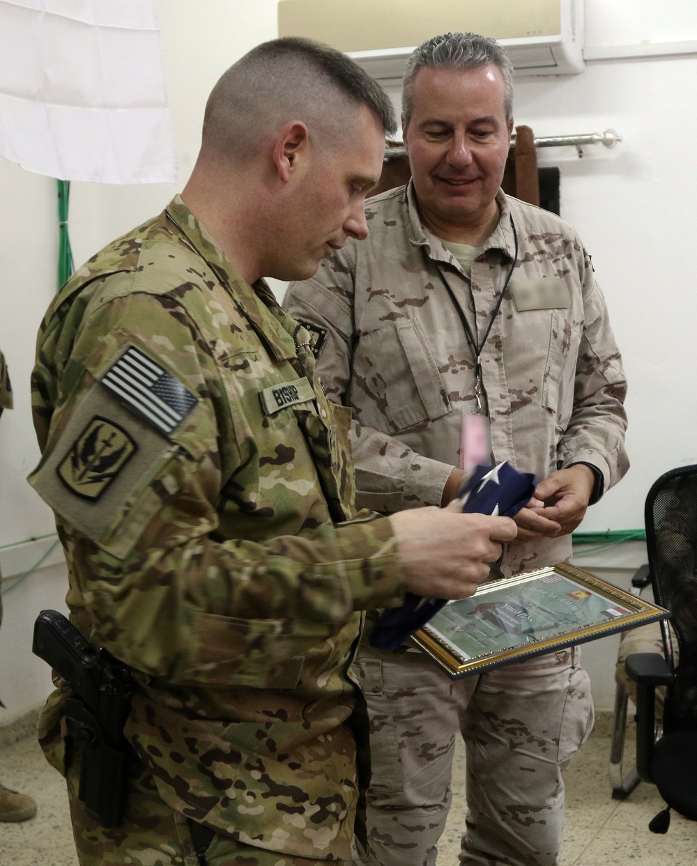 Spanish army visits with 449th CAB